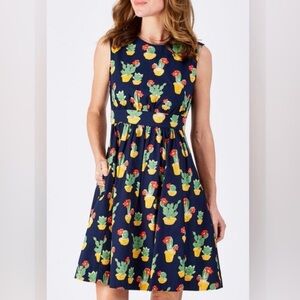 Emily & Fin Cactus Midi Dress | Multicolor | Size XSmall